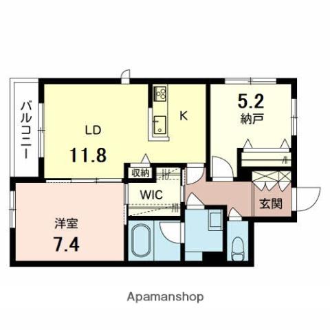 大阪メトロ長堀鶴見緑地 鶴見緑地駅 徒歩10分 3階建 築7年(2LDK/2階)の間取り写真