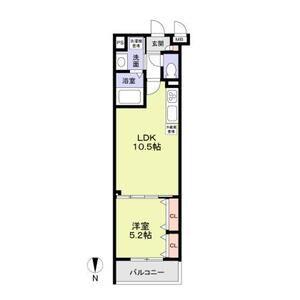 フォレストクリエオーレ枚岡弐番館(1LDK/1階)の間取り写真