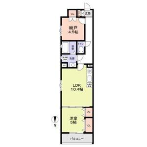 フォレストクリエオーレ枚岡弐番館(1SLDK/2階)の間取り写真