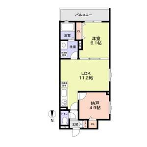 フォレストクリエオーレ枚岡弐番館(1SLDK/3階)の間取り写真