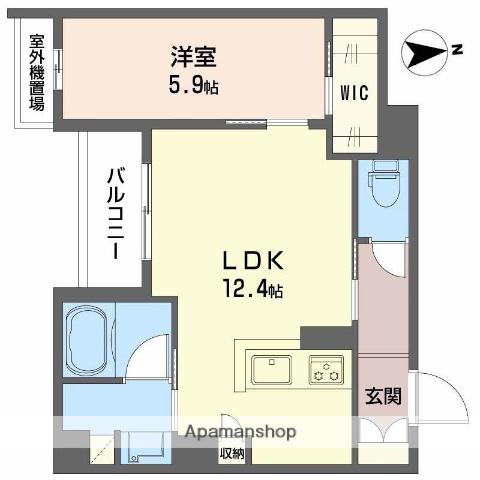 シャーメゾンエラブル 梅田北(1LDK/4階)の間取り写真