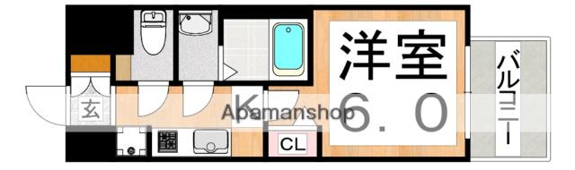 アドバンス大阪クラージュ(1K/2階)の間取り写真