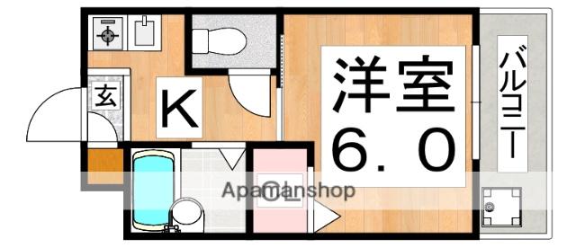 ラビッツコート北田辺(1K/5階)の間取り写真