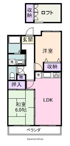 マリンビュー尾崎(2SLDK/2階)の間取り写真