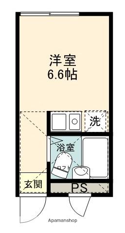 アースシティ田尻(ワンルーム/2階)の間取り写真