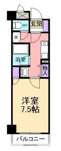 シャルム阪上(1K/1階)の間取り写真