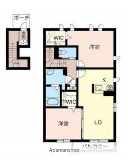 シャーメゾン尾崎(2LDK/2階)の間取り写真