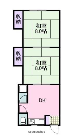 サンクレオ樽井(2DK/1階)の間取り写真
