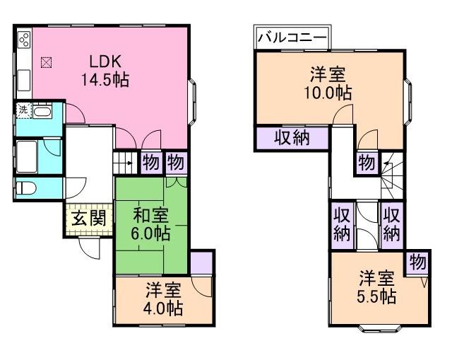 南海電鉄南海本線 箱作駅 徒歩13分 2階建 築40年(4LDK)の間取り写真