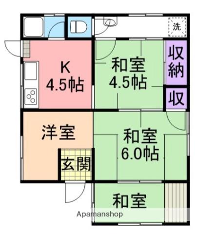 阪和線 和泉鳥取駅 徒歩12分 1階建 築49年(4K)の間取り写真