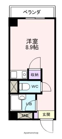 エスペランス尾崎(ワンルーム/3階)の間取り写真