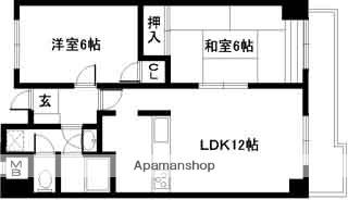 グリーンコートマンション(2LDK/2階)の間取り写真