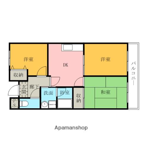 セトル21(3DK/2階)の間取り写真