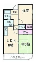 ODEONⅡ(2LDK/2階)の間取り写真