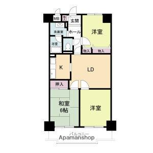 ル・ミュー貝塚(3LDK/7階)の間取り写真