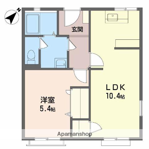 メゾンアヅマ(1LDK/1階)の間取り写真