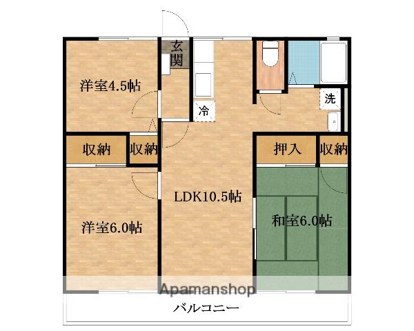 ハイムアーバニティー(3LDK/1階)の間取り写真