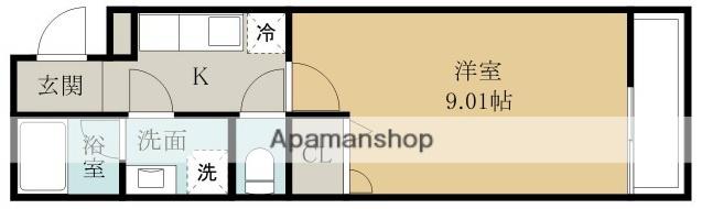 アンシャンテ 元町(1K/2階)の間取り写真