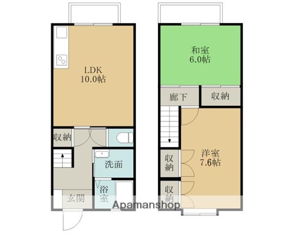 ジョイ・アベニューＢ棟(2LDK)の間取り写真