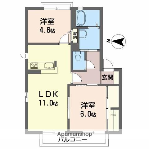 グリーン オアシス(2LDK/1階)の間取り写真