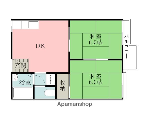 ガーデン立石(2DK/2階)の間取り写真