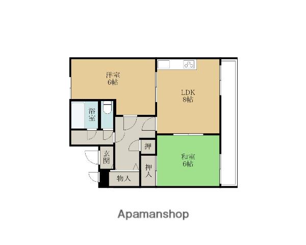 カサ・ド・エムズ(2LDK/4階)の間取り写真