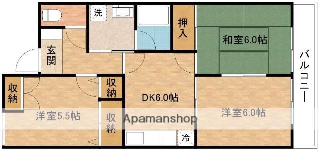 パストラーレ久米田(3DK/2階)の間取り写真