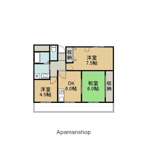 ODEONⅡ(3DK/5階)の間取り写真