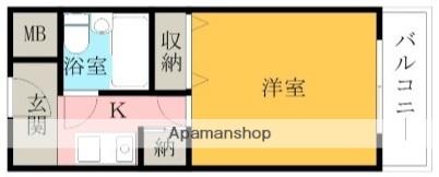 ヤマイチ下松弐番館(1K/3階)の間取り写真