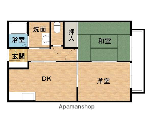 プレジール・和泉(2DK/1階)の間取り写真