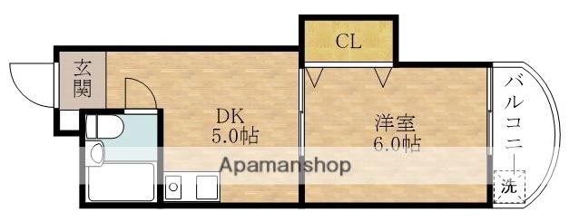 マキシマレジデンス伊藤(1DK/5階)の間取り写真
