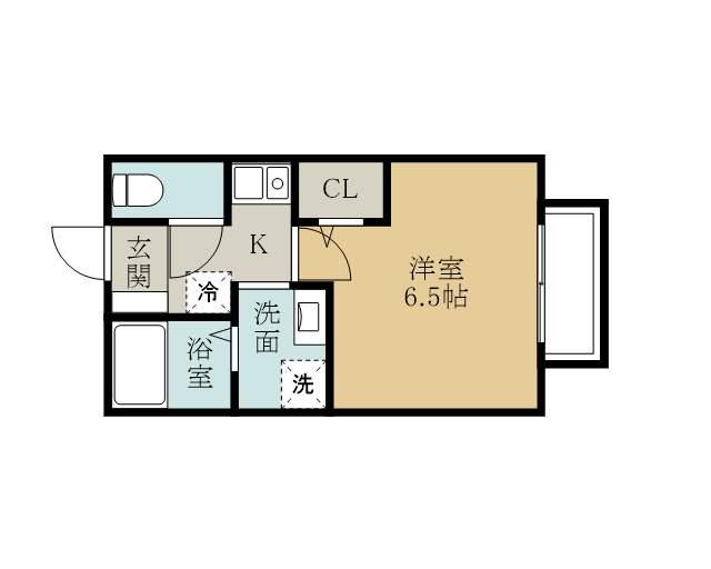 セジュール加守田SE(1K/2階)の間取り写真