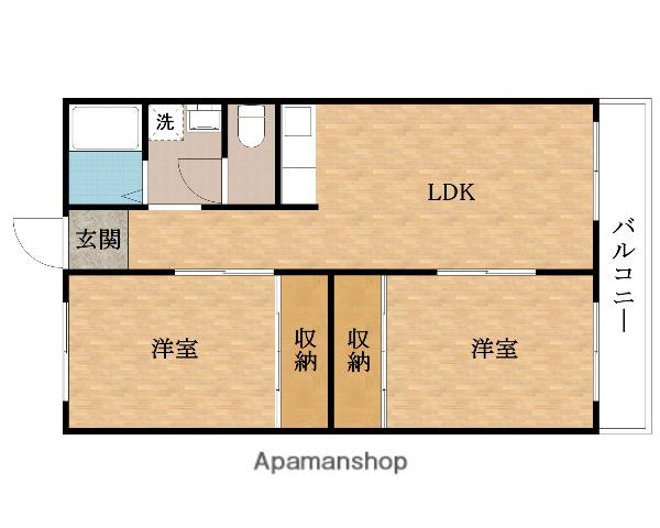 マンション希宗(2LDK/3階)の間取り写真