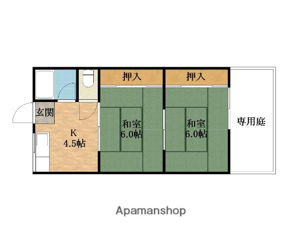 エス・テラス大阪サウス(2K/1階)の間取り写真