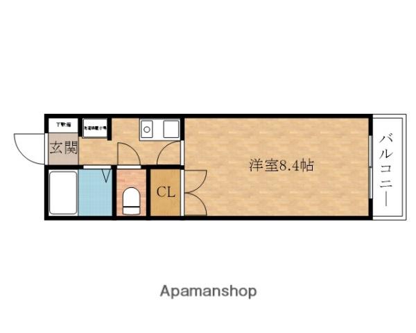 コマツビル(1K/2階)の間取り写真