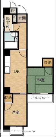 サンシャイン道野(2DK/5階)の間取り写真