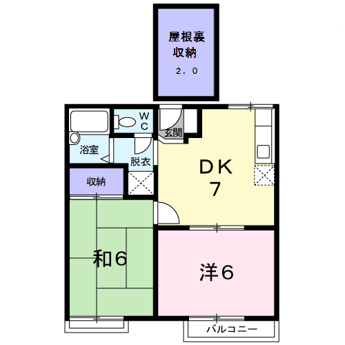 プチパレス・ノバ(2DK/2階)の間取り写真