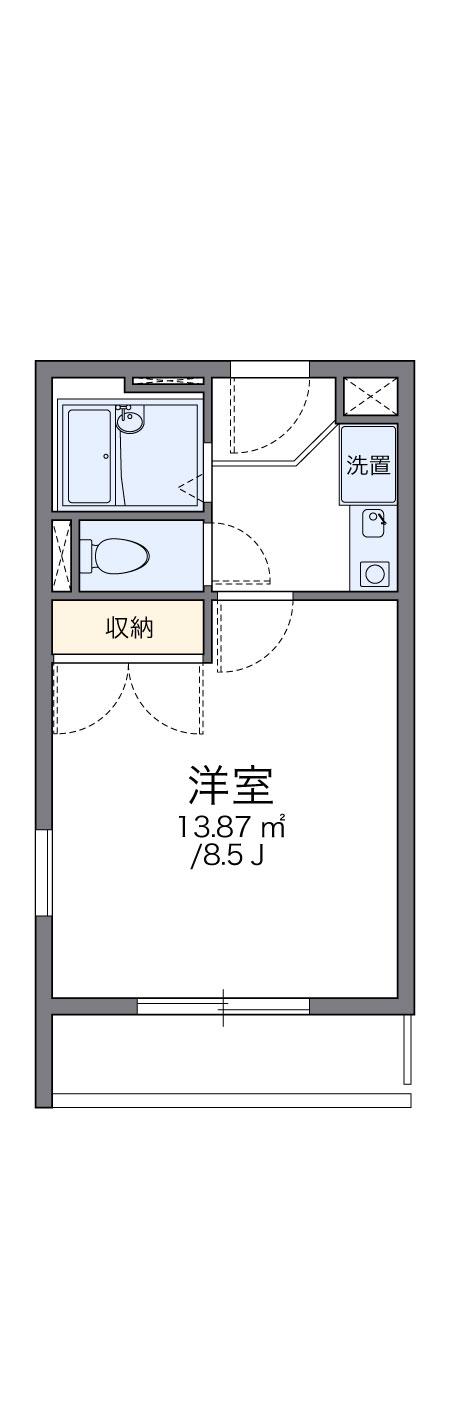 レオパレス中井町2(1K/2階)の間取り写真