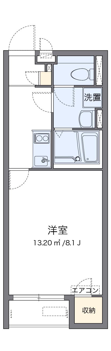 レオネクストひまわり(1K/1階)の間取り写真