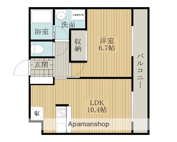 プランドール大手(1LDK/1階)の間取り写真