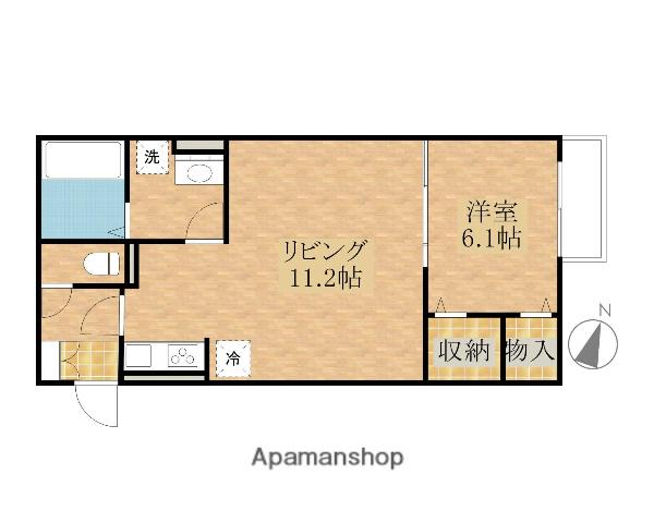 ラ・フォンテ久米田(1LDK/2階)の間取り写真