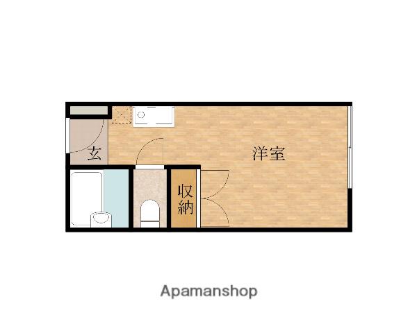 パレス磯上 2(1K/1階)の間取り写真