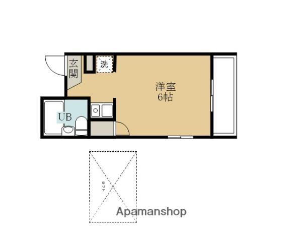 ヒルズ額原(ワンルーム/2階)の間取り写真