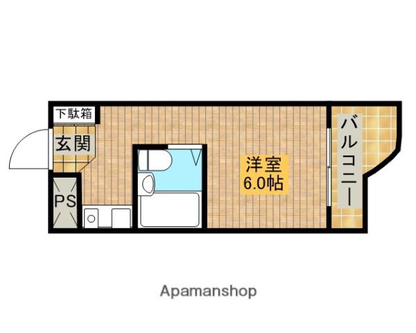 朝日プラザ堺東(ワンルーム/4階)の間取り写真