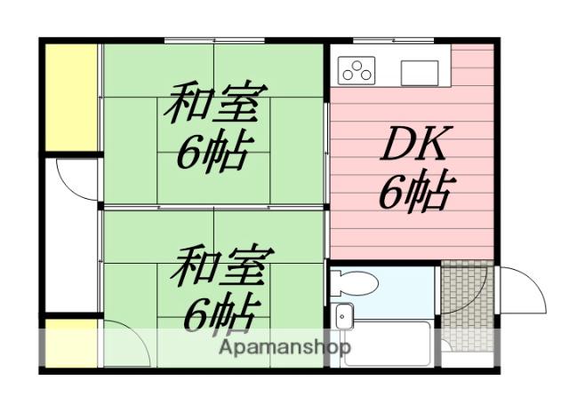 TWIN26(2DK/4階)の間取り写真