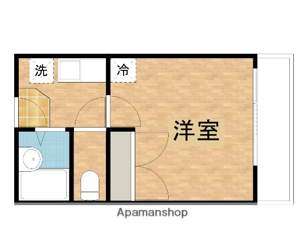 パレス昴(1K/3階)の間取り写真