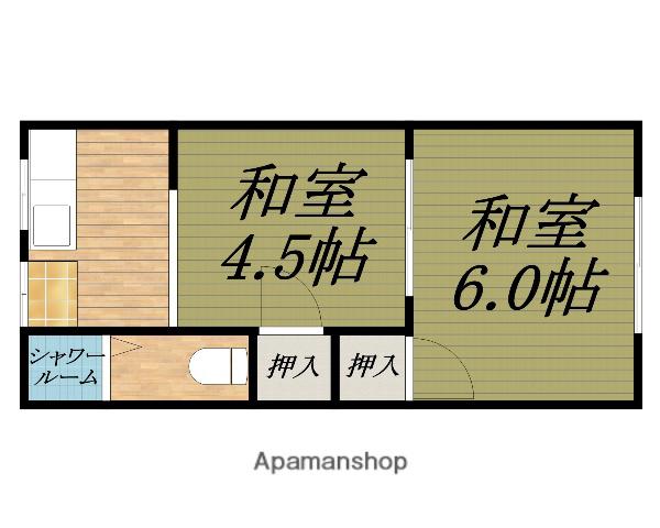 石津文化5(2K/1階)の間取り写真
