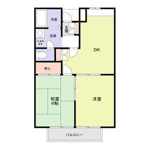 エステートピア阪口(2DK/1階)の間取り写真