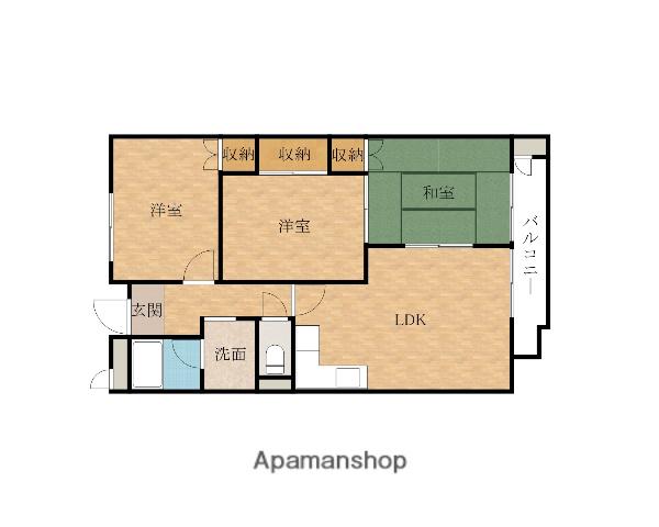 ドミール和泉橋本(3LDK/4階)の間取り写真
