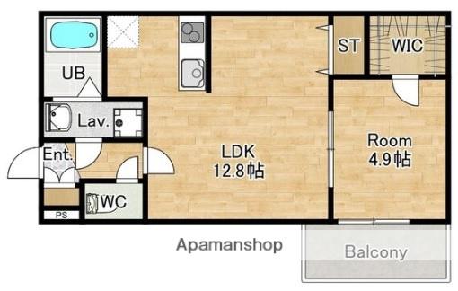 ジーメゾン岸和田レヴリア(1LDK/3階)の間取り写真